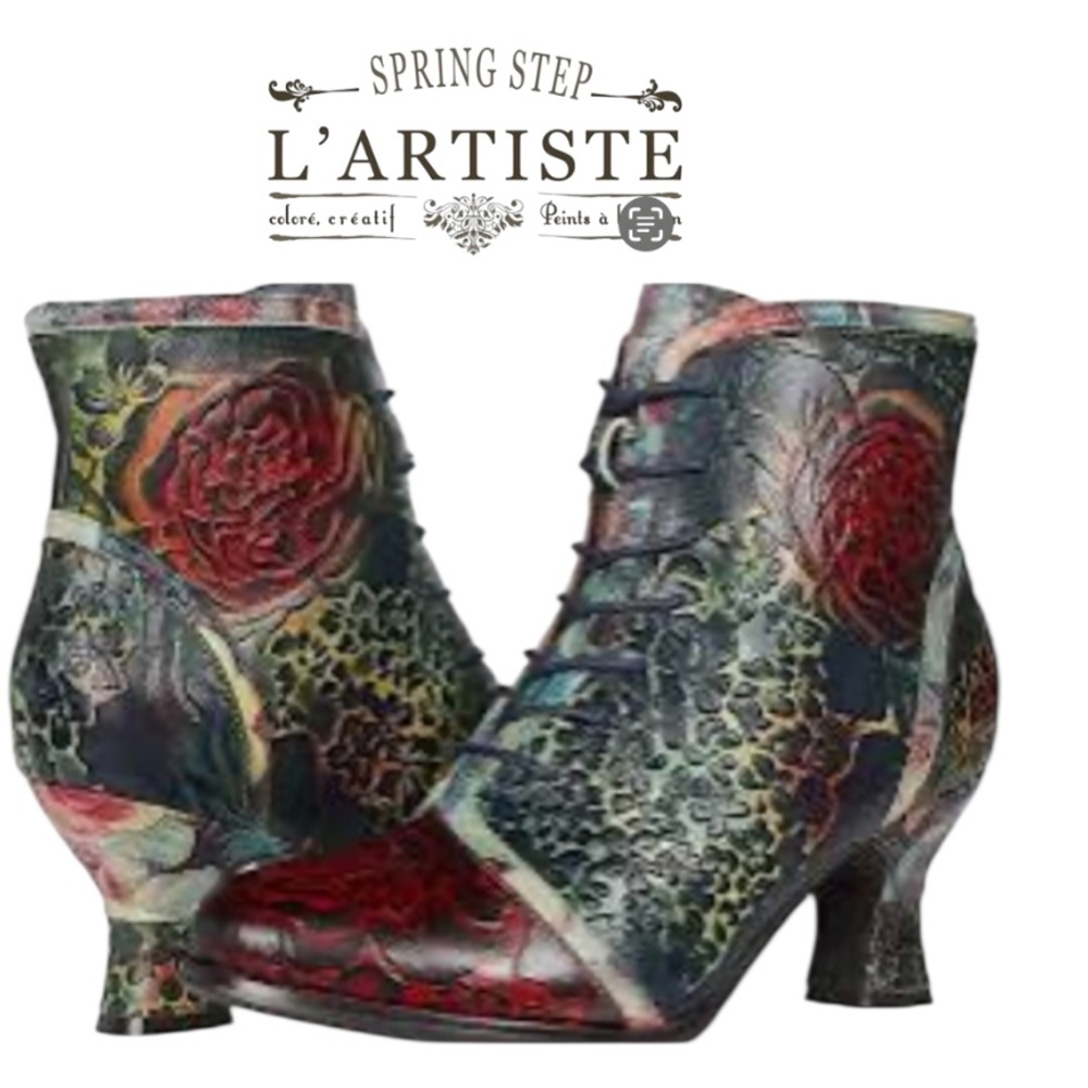 L’ARTISTE CONCERT Rainbow Floral Rose Boots